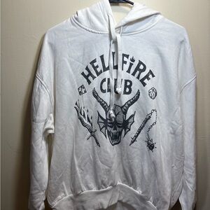 Stranger Things Hellfire Club men’s White Hoodie